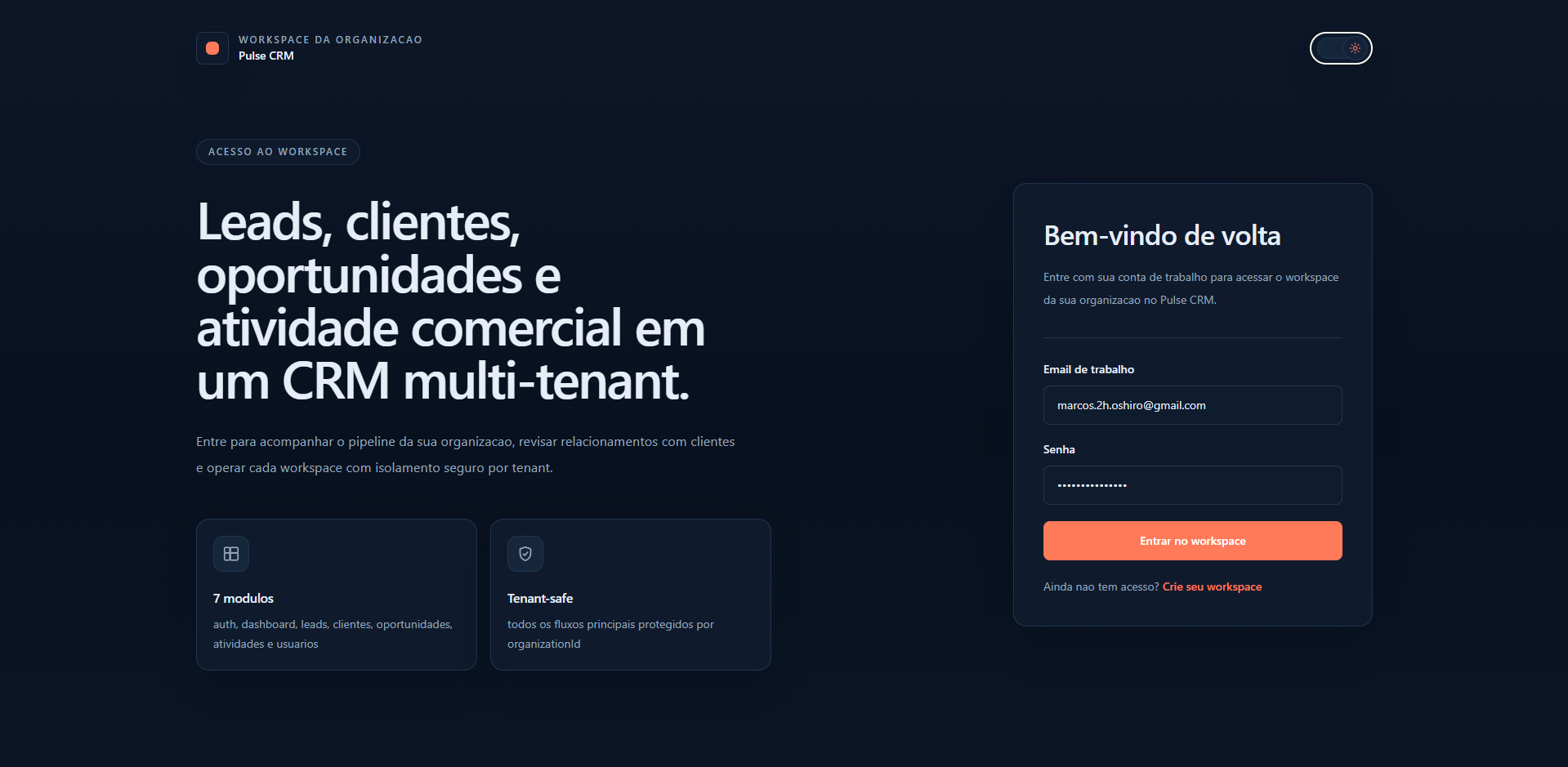 Pulse CRM preview